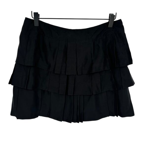 Banana Republic Black Tiered Layered Mini Skirt Party Going Out Date Night 6P - Picture 1 of 7